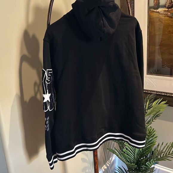 FUBU Collegiate Black Hooded Sweatshirt M - Picture 8 of 12